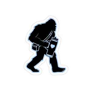Bigfoot Funny Mom Decal Sticker Transparent Outdoor Stickers, Die-Cut, 1pc, Big Tumbler Decal, Waterproof Decal, Laptop Sticker