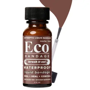 Colored Liquid Bandage for Dark Skin Tones | Mocha (.3 oz) Waterproof