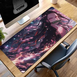 Nezuko Kamado Cherry Blossom Mouse Pad - Demon Slayer Anime Gaming Desk Mat, Large Desk Pad