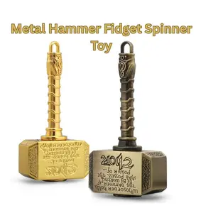 Metal Hammer Fidget Spinner Toy for Kids & Adults – Cool Mini Stress Relief Desk Toy, Transformable Infinity Cube Fidget, Hand Spinner Gift for Boys Girls Age 4-12, ADHD Autism Sensory Toys