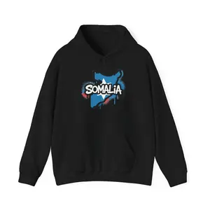 Somalia Map Graffiti Hoodie | Somali Flag Street Art sweatshirt