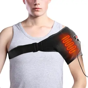 Shoulder Heating Pad with 3 Temperature Settings, Heated Shoulder Wrap Massager for Pain Relief Deep Tissue, Adjustable Shoulder Support Protector, Ideal for Rotator Cuff