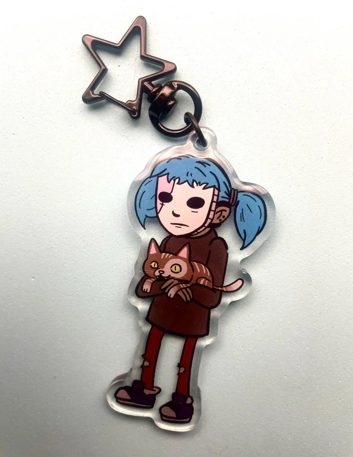 Sally and Cat Keychain, Sally Face Keychain