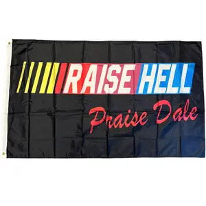 Raise Hell Praise Dale flag 3x5 large wall banner Decoration Pack Backdrop Christmas Hanging Truck Muddin Flag Ornaments Garage wishing funny gift