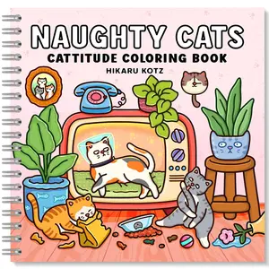 Naughty Cats: Cattitude Coloring Book for Adults and Teens
