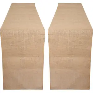 Jute Table Runner Long Burlap Roll Fabric for Party Dining Room Kitchen Wedding Fall Decoration (, L-108 X W-12)
