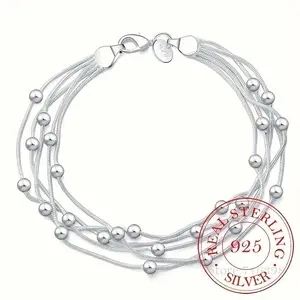Unisex 8in/20cm Silver Minimalist Look Bracelet, Allergy-Free, Elegant Basic Design, Comfortable Fit, Ideal for Daily Wear & Parties, Perfect Anniversary Gift