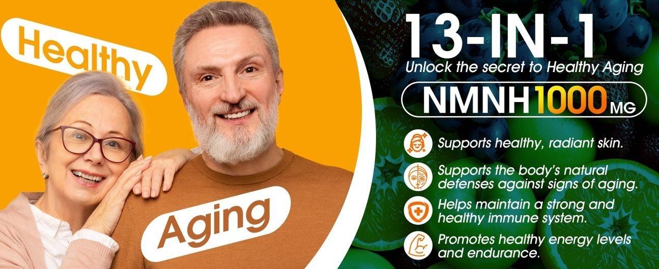 13 in 1 NMNH (Dihydronicotinamide Mononucleotide) 1000mg Per Serving, NMN Supplement Alternative with Liposomal NAD+ and Resveratrol, Non-GMO, Gluten-Free – for Anti-Aging, Energy, Focus – 90 Capsules