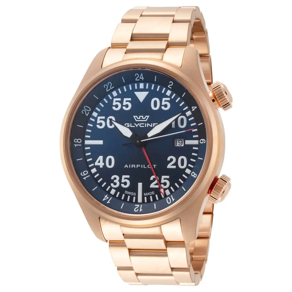 Glycine Airpilot GMT Men's Watch 44mm Blue Dial GL0350