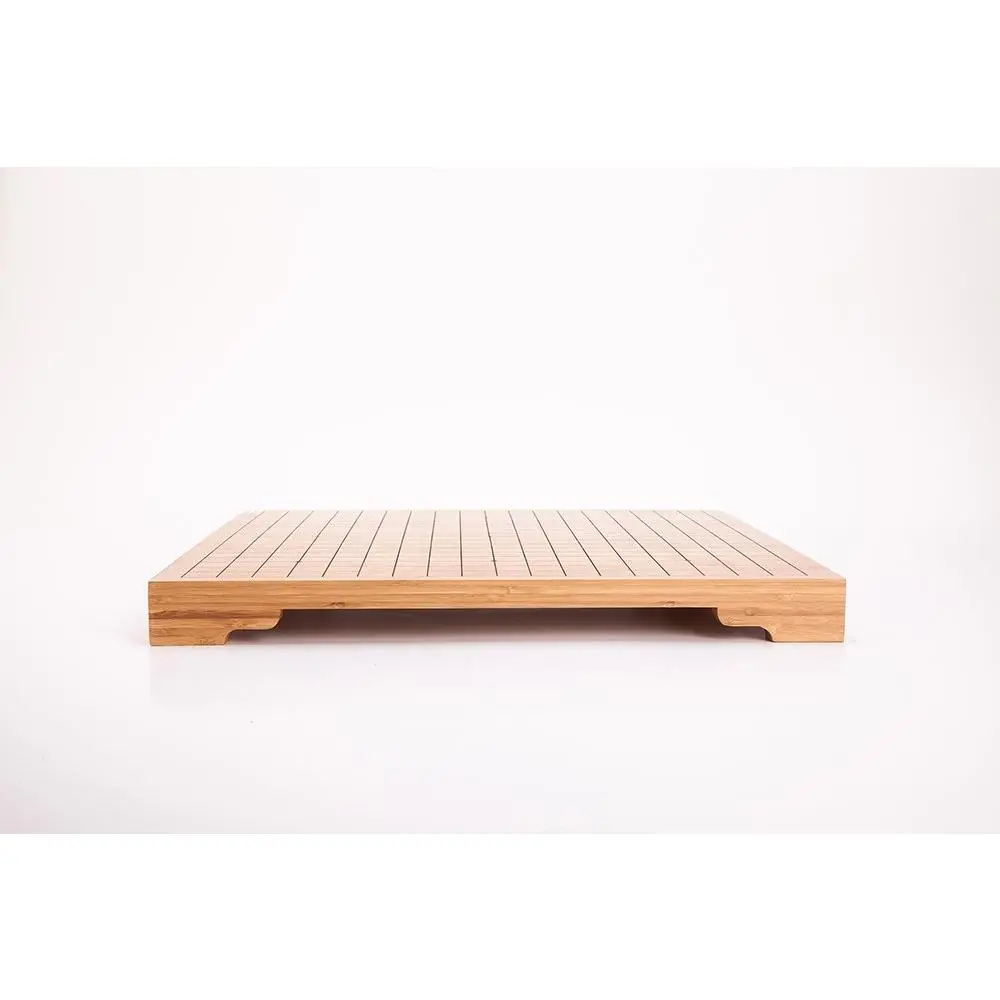Solid Bamboo Wood Go Game Board - 19x19 Size, 3/4" Thick, with Built-in Legs
