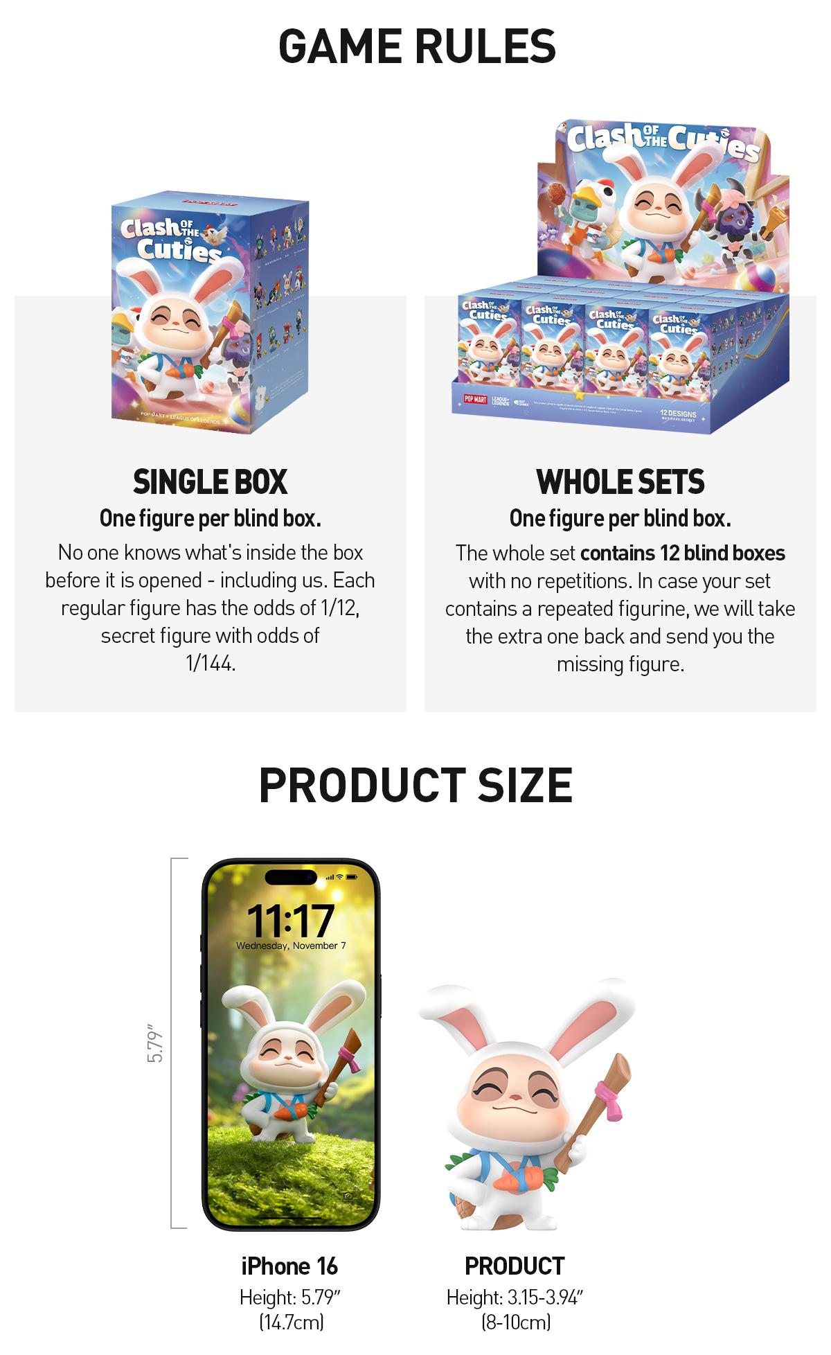 POP MART League of Legends Clash of the Cuties Series Figures Blind Box, Doll, teen boy gift