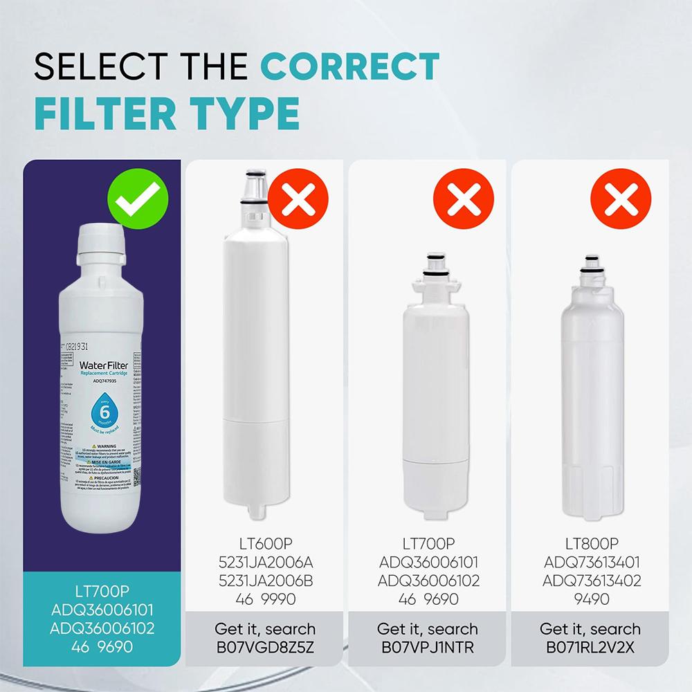 ADQ747935 Replacement for LG LT1000P LT1000 Kenmore Elite 9980 LT1000PC, MDJ64844601 ADQ74793501, LMXS28626S, LFXS26973S  Refrigerator Water