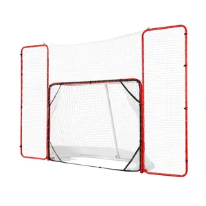 VEVOR Hockey Goal with Backstop and Targets Street Outdoor Steel Hockey Net 72"
