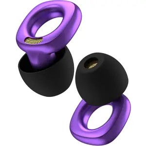 Audree Style Ear Plugs for Noise Reduction, Reusable High Fidelity Earplugs for Concerts, Musicians, Motorcycles, Study, Parent, Party, Flights & Noise Sensitivity, 18-29dB Noise Cancelling, Violet