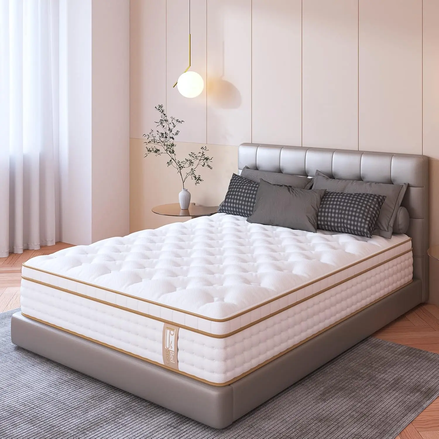 BedStory 12-14 Inch Hybrid Mattress, Twin & King, Medium Firm, Gel Memory Foam & Pocket Springs for Pressure Relief & Motion Isolation