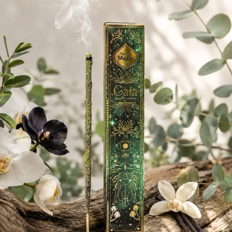 Green Sparkle Gaia Incense Sticks - Natural Aroma Freshener - Fragrance