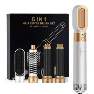 5 in 1 Hair Dryer Brush – Airbrush Hair Styler for Curling, Straightening, Volumizing, Smoothing – Fast Drying Detachable Styling Tool for Women