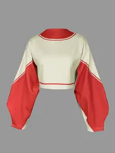 Women's Colorblock Print   Zip Up   Jacket, Casual Long Sleeve   Outerwear for Daily Wear, Ladies Clothes for All Seasons