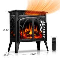 4 types of flames （Black）-double door