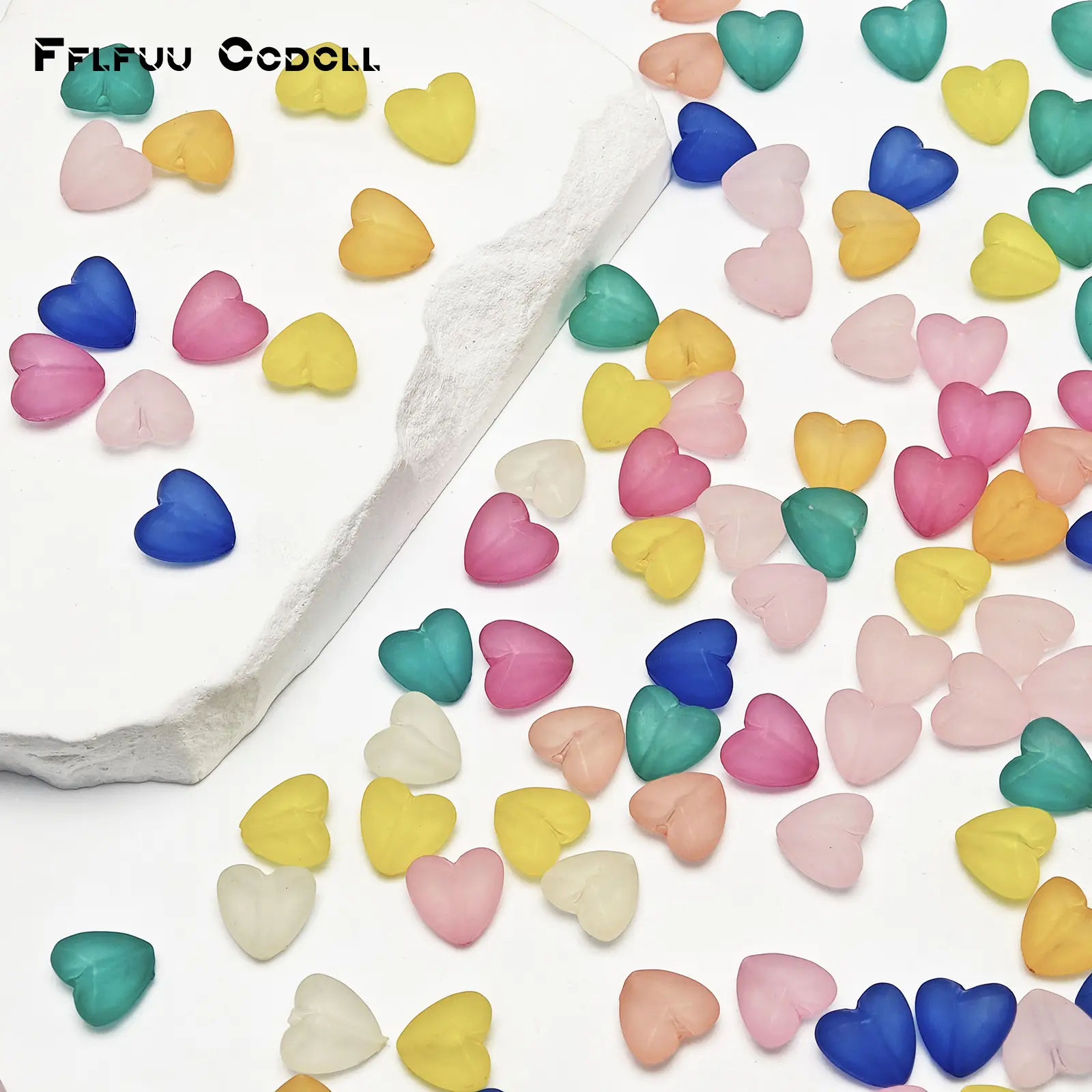 190 Pieces Macaron Color Acrylic Love Heart Beads, Frosted Transparent Iridescent Texture, 13mm Large Hole, Suitable For DIY Bracelet, Necklace, Bag Decoration, Suitable For Valentine's Day, Birthday Handmade Gift Making