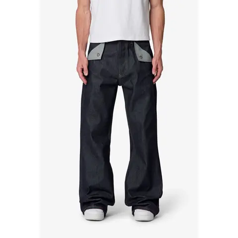 mnml Mule Pocket Kick Flare Denim
