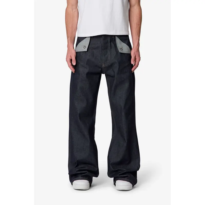 mnml Mule Pocket Kick Flare Denim
