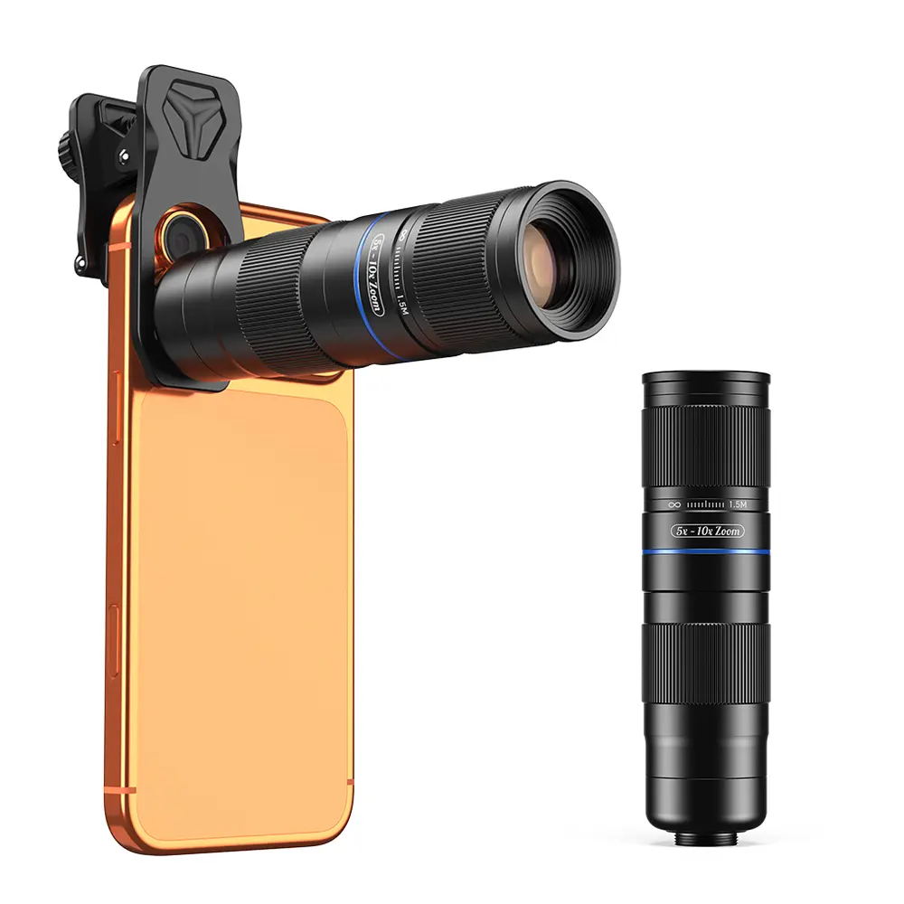 Apexel 5-10X Telephoto Phone Camera Lens, Lightweight HD Mobile Phone Accessory for iPhone & Android Smartphones, Cellphone Accessories