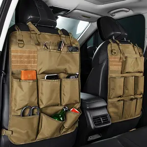 Vehicle-mounted tactical camouflage car backrest storage bag, tool storage bag, multifunctional car equipment seat storage bag