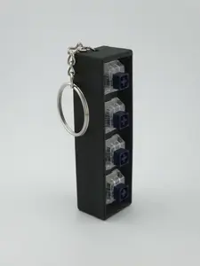4 Key DIY Clicker bar Stress Relief Toy with attached keychain