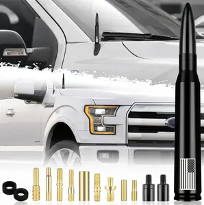 American Flag Bullet Car Antenna Replacement | Truck & SUV Exterior Decoration (Black)