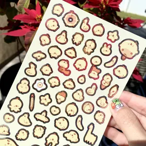 Cute duck chick La Pipa Clear Sticker sheet !