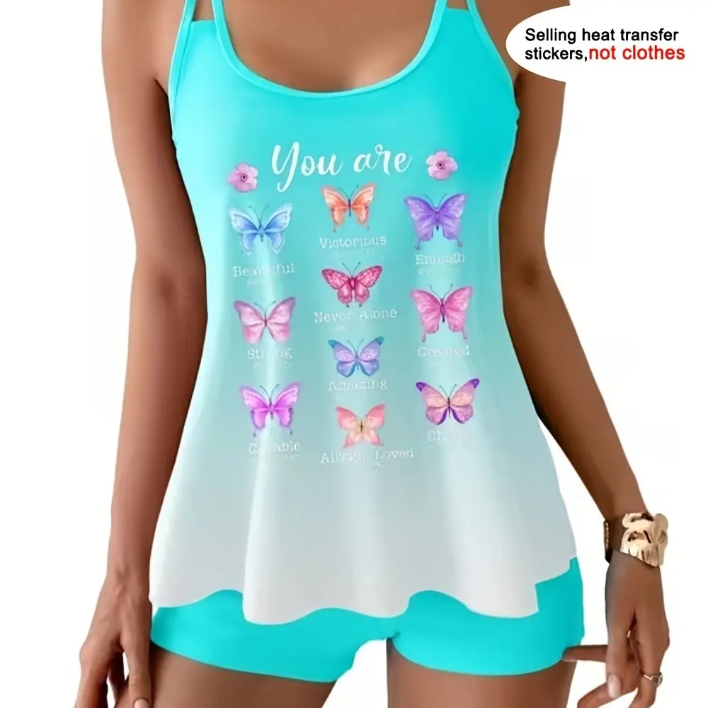 Buy 3 Get 1 Free Creative Design Letter Sublimation Design Stickers Fingerprint Patterns Suitable for T-shirts, Sweatshirts, Bags Iron-on Stickers DIY Washable Durable Fabric Material Decoration Clothing Accessories Fashion