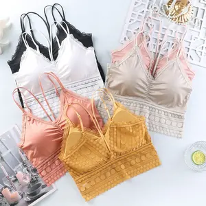 Women's Strap Base Without Steel Ring Bra Vest for Comfortable and Supportive Underwear Fabric Womenswear Fits Knitting Light Women Lady Comfort Nylon Basic Minimalist