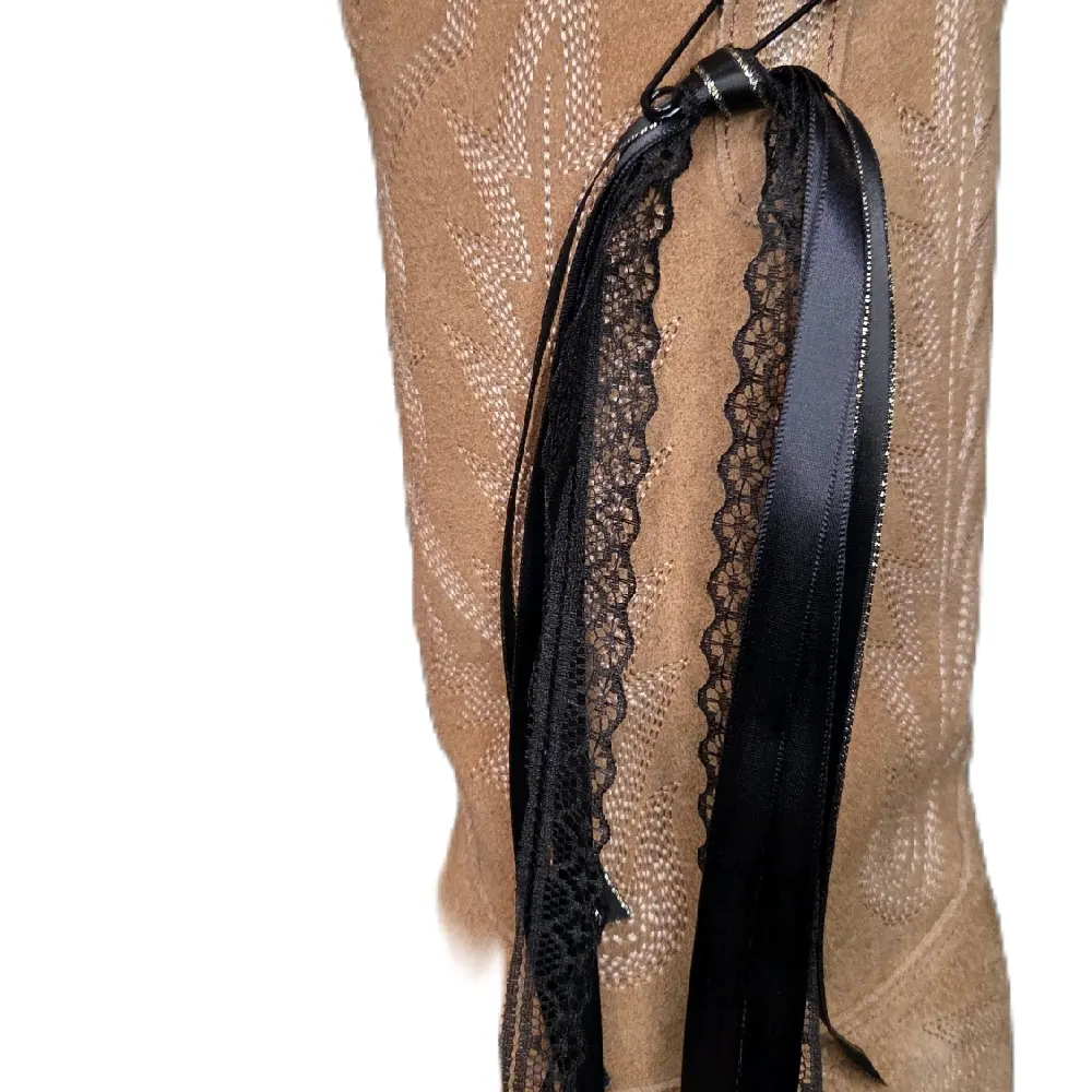The Original Boot Jewelry – Midnight Lace Ribbon Tassel