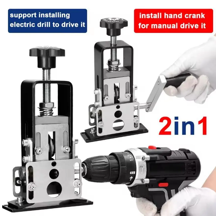 Professional Manual Wire Stripping Machine Drill Powered Hand Crank Wire Stripper Tool for 1-25mm Cable Efficient Wire Processing for Electricians Hardware Wrench Metal Wirecutters Versatile Portable