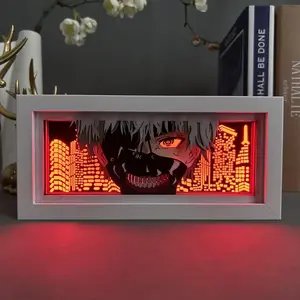 Tokyo Ghoul Dark kaneki Ken  LED Lightbox Night Light, Decorative LED Lamp, Anime Lover Decor, LED Box Gift, Lightbox Art Decor Anime