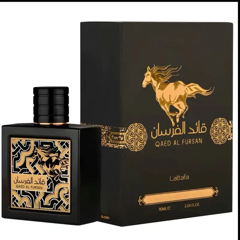 Qaed Al Fursan Unisex Eau De Parfum (3.04 fl oz) - Alcohol-Based Aromatic Exotic Blend, Fruity Floral Daily Scent, Saffron Pineapple, Floral Amber, Cedar Undertones, Non-Toxic, Ideal Adult Gift, Single Item