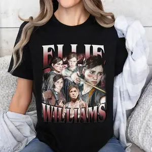 Ellie Williams Inspired Vintage T-Shirt, Post-Apocalyptic Gamer Tee, Retro Fan Design, Unisex Shirt for Men & Women, Streetwear Gift for The Last Survivor Fans
