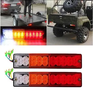 💡🚗 2pcs 12V LED Trailer Taillight | Fits Boat/Yacht/ATV/Camper Trailers ✅ 20 LED High Brightness ✅ 5-Wire Function (Turn/Brake/Reverse/Running) ✅ Waterproof Design 235×30×50MM ✅ Easy Screw Mount Led Light Bar