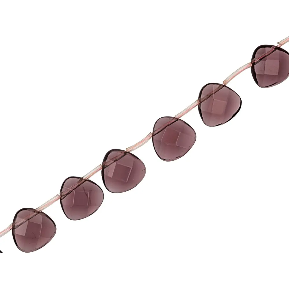 JTV Purple Fluorite 14mm Faceted Top Drilled Tear Drop Approximately 15-16" in Length