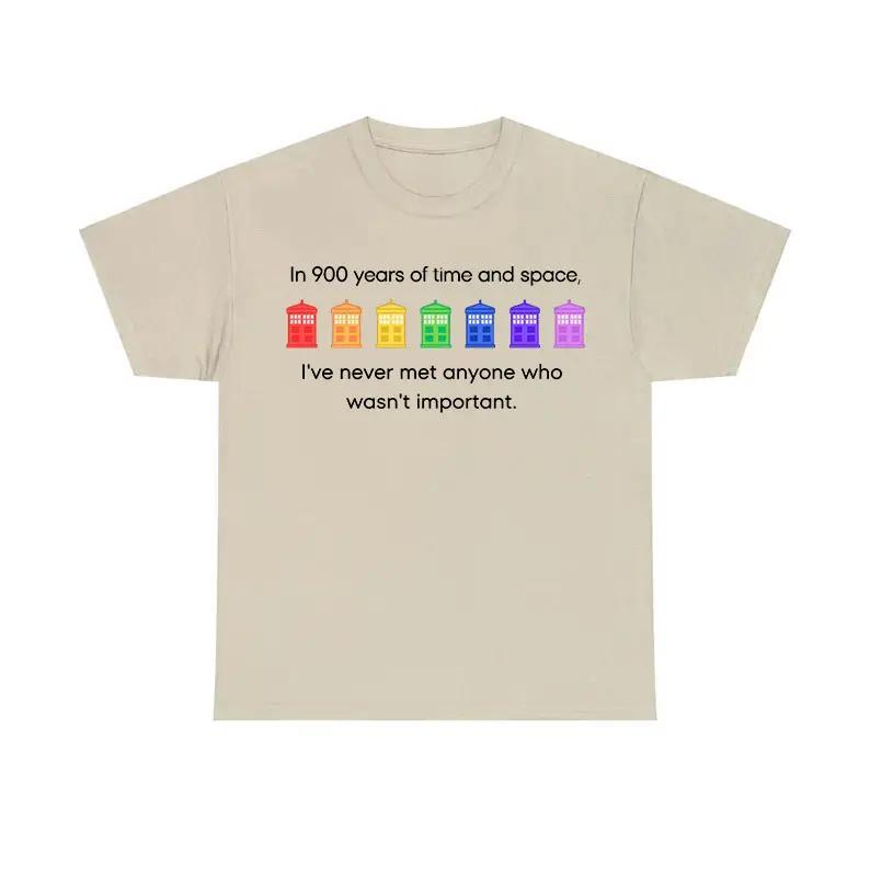 Pride Rainbow Police Box T-shirt, Vintage 11th Doctor Quote T-shirt, Retro In 900 Years Of Time And Space Quote T-shirt, Gift For LGBTQ+ Empowerment, Sweatshirt, Hoodie, Comfort Colors