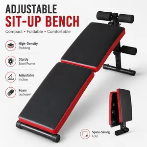 Adjustable Weight Bench for Home Gym, Foldable Utility Workout Bench for Strength Training, Sit-Ups & Full Body Exercise Equipment