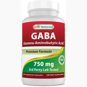 Best Naturals GABA 750 mg 100 Vegetarian Capsules Healthcare Acid