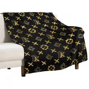 krbk_viton _black Throw Blanket sofa bed Tourist Blanket