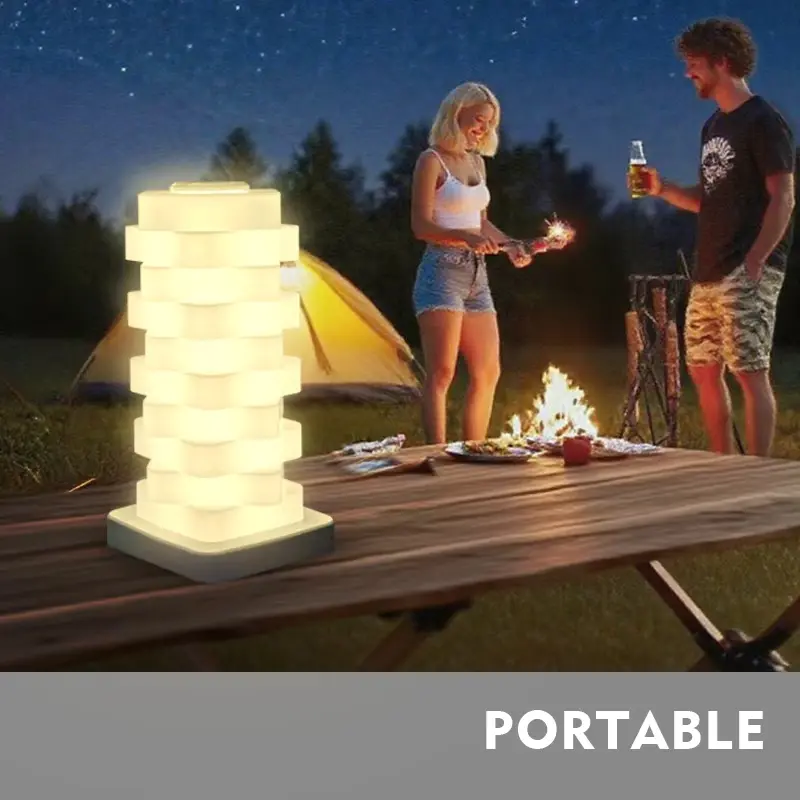 RGB Stackable Block Table Lamp, Multi-Color LED Night Light, Ambient Lighting for Gaming Room Bedroom, Novelty Birthday Gift