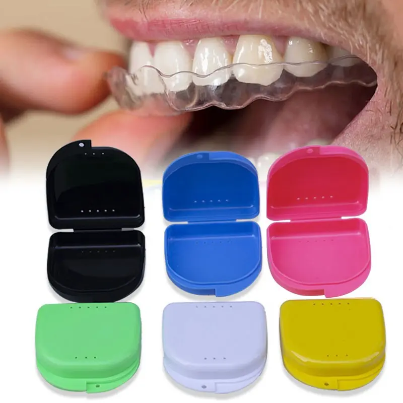 12pcs Retainer Box Set, Orthodontic Braces Storage Case with Carabiner Clip & Ventilated Holes, Dental Retainer Organizer