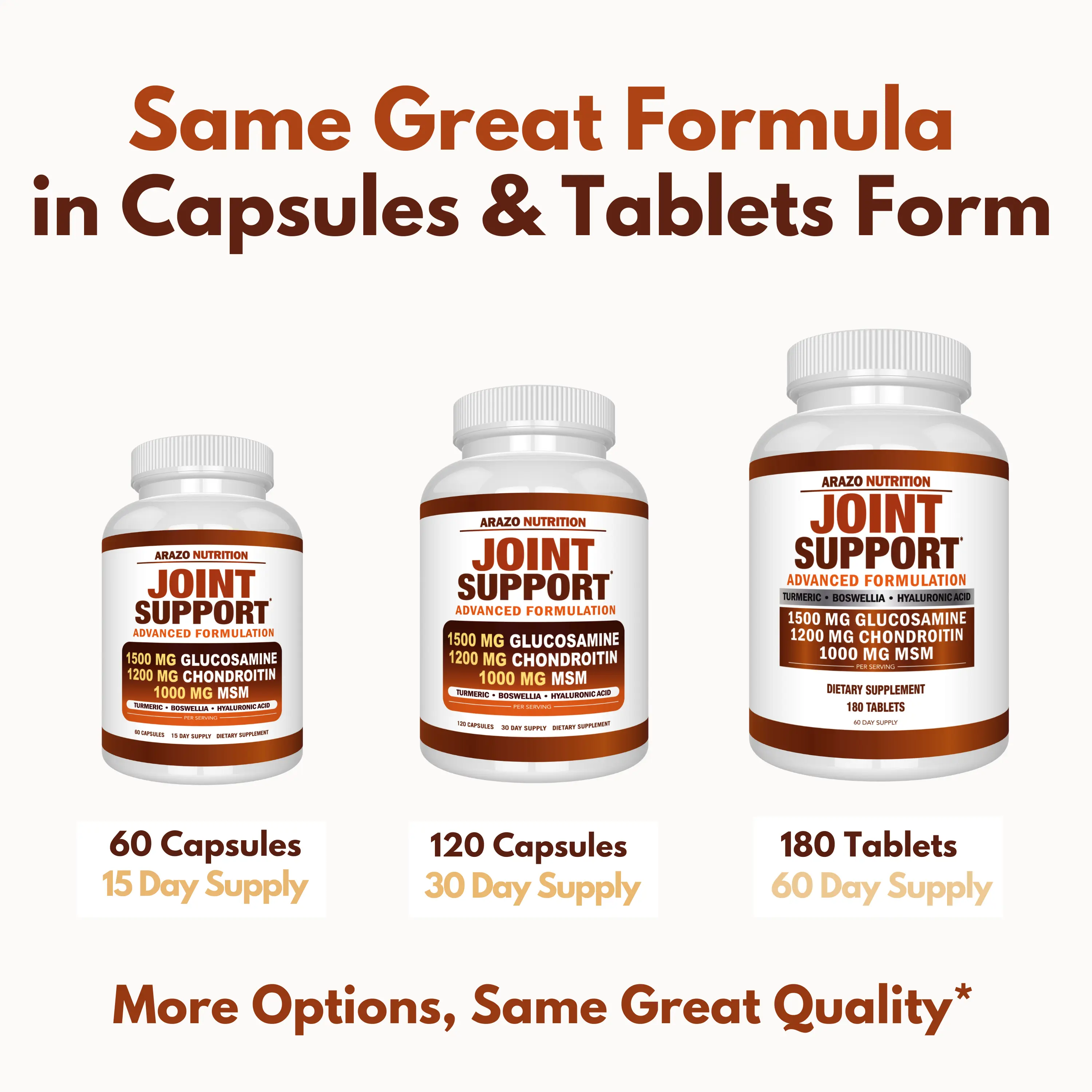 Arazo Nutrition Glucosamine Chondroitin Turmeric Msm Boswellia - Joint Support Supplement for Relief 180 Tablets for Bones, Back, Knees, Hands (180 Tablets) - TikTok Shop Arazo Nutrition Glucosamine Chondroitin Turmeric Msm Boswellia - Joint Support Supplement for Relief 180 Tablets for Bones, Back, Knees, Hands (180 Tablets) - TikTok Shop