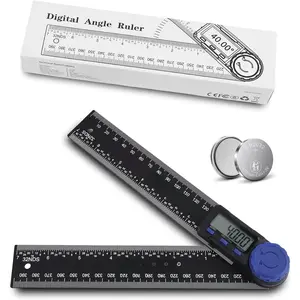 Digital Angle Finder Tool, 7 Inch Digital Protractor with LCD Display, 0-360? Angle Finder Tool Digital, Construction Protractor & Ruler with Dual  for Woodworking, Construction