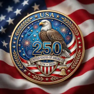 1776–2026 USA 250th Anniversary Hobo Nickel Coin – Patriotic Commemorative Challenge Coin American Collectible MS491