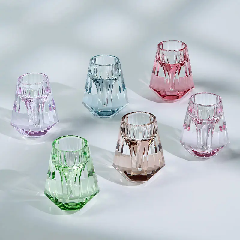 8ml Grade A Lead-Free Crystal Glasses | 6-Color Macaron Gift Set | Double-Walled Vintage Tasting Snifters with Thick Rim & Comfort Grip | Multipurpose for Baijiu, Wine, Tea & Water | Perfect Home Kitchen Barware & Anniversary Gift